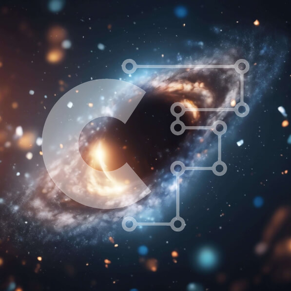 Intra Συλλεκτικό Ξύλινο Παζλ Plywood  4mm - Μαύρη τρύπα στο διάστημα με φωτεινά αστέρια Σε Ξύλινο Κουτί - Διαστάσεις Puzzle: 10x10 cm – 25 κομμάτια