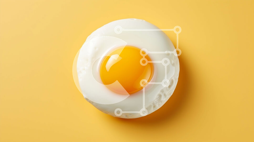 Σετ των 2 Intra Συλλεκτικό Ξύλινο Παζλ Plywood  4mm - Τηγανητό αυγό σε κίτρινο φόντο Σε Ξύλινο Κουτί - Διαστάσεις: 10x10 cm – 25 κομμάτια