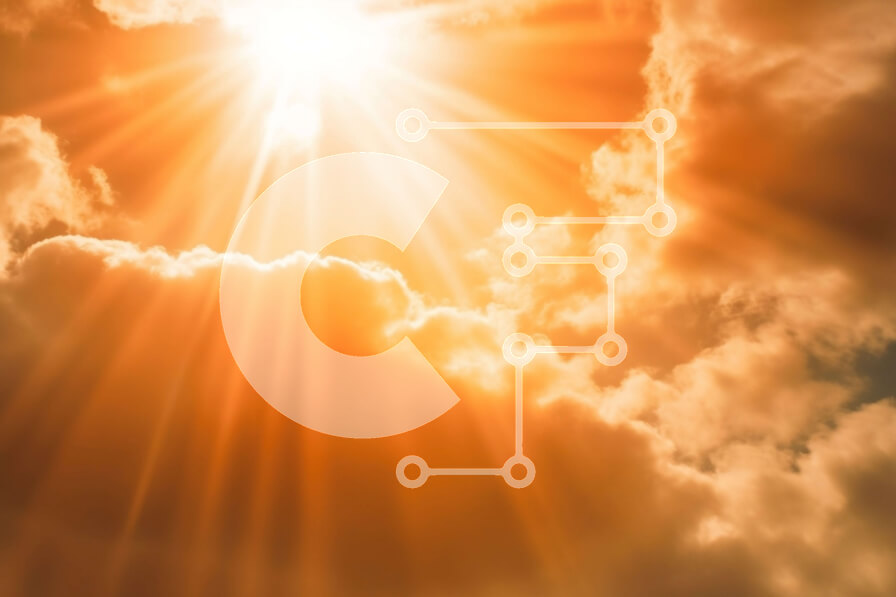 Intra Συλλεκτικό Ξύλινο Παζλ Plywood  4mm - Όμορφη εικόνα ενός λαμπερού ήλιου και χνουδωτών σύννεφων σε έναν καταγάλανο ουρανό Σε Ξύλινο Κουτί - Διαστάσεις Puzzle: 10x10 cm – 25 κομμάτια