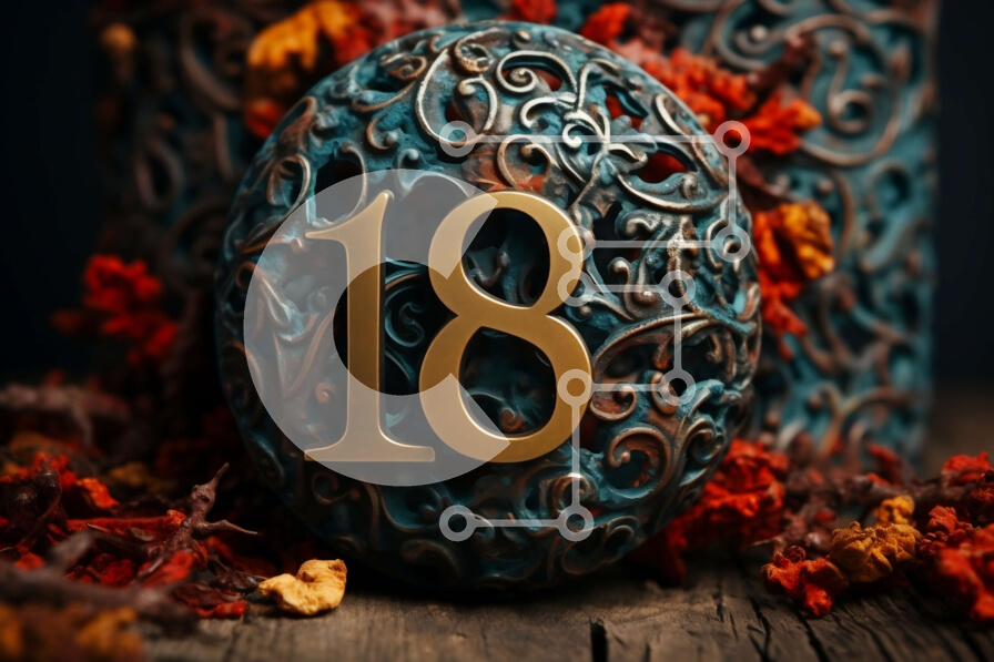 Intra Συλλεκτικό Ξύλινο Παζλ Plywood  4mm - Μοναδικό και ιδιότροπο μπλε αυγό με σκαλιστό αριθμό 18 Σε Ξύλινο Κουτί - Διαστάσεις Puzzle: 10x10 cm – 25 κομμάτια