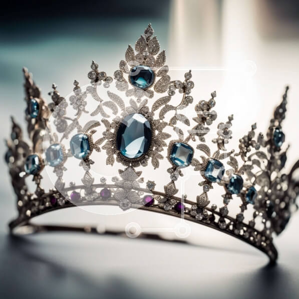 Σετ των 2 Intra Συλλεκτικό Ξύλινο Παζλ Plywood  4mm - Βασιλική και μυστηριώδης όψη από κοντά μιας περίπλοκης λεπτομέρειας κορώνας Σε Ξύλινο Κουτί - Διαστάσεις: 10x10 cm – 25 κομμάτια