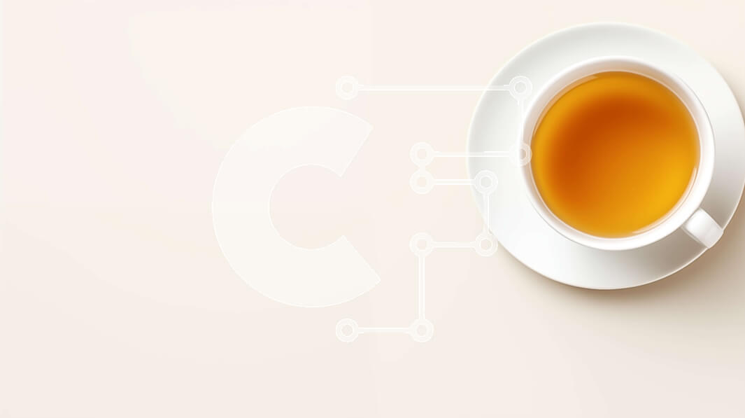 Σετ των 2 Intra Συλλεκτικό Ξύλινο Παζλ Plywood  4mm - Λευκό φλιτζάνι τσάι με πιατάκι πορτοκαλιού σε μπεζ φόντο Σε Ξύλινο Κουτί - Διαστάσεις: 10x10 cm – 25 κομμάτια