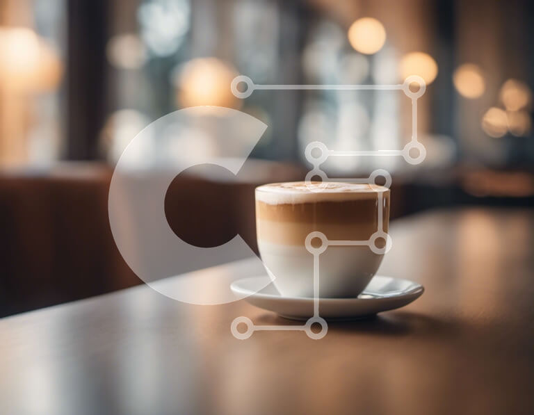 Σετ των 2 Intra Συλλεκτικό Ξύλινο Παζλ Plywood  4mm - Φλιτζάνι καφέ με σαντιγί σε ξύλινο τραπέζι Σε Ξύλινο Κουτί - Διαστάσεις: 10x10 cm – 25 κομμάτια