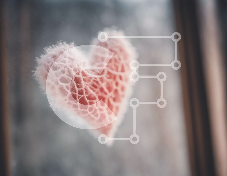 Intra Συλλεκτικό Ξύλινο Παζλ Plywood  4mm - Παγωμένο χιόνι σε σχήμα καρδιάς στο περβάζι παραθύρου Σε Ξύλινο Κουτί - Διαστάσεις Puzzle: 10x10 cm – 25 κομμάτια