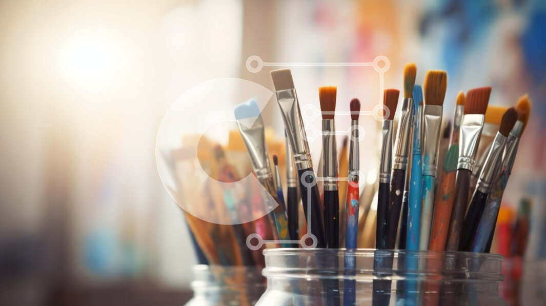 Intra Συλλεκτικό Ξύλινο Παζλ Plywood  4mm - Γυάλινο βάζο Art Studio με πινέλα ζωγραφικής Σε Ξύλινο Κουτί - Διαστάσεις Puzzle: 10x10 cm – 25 κομμάτια