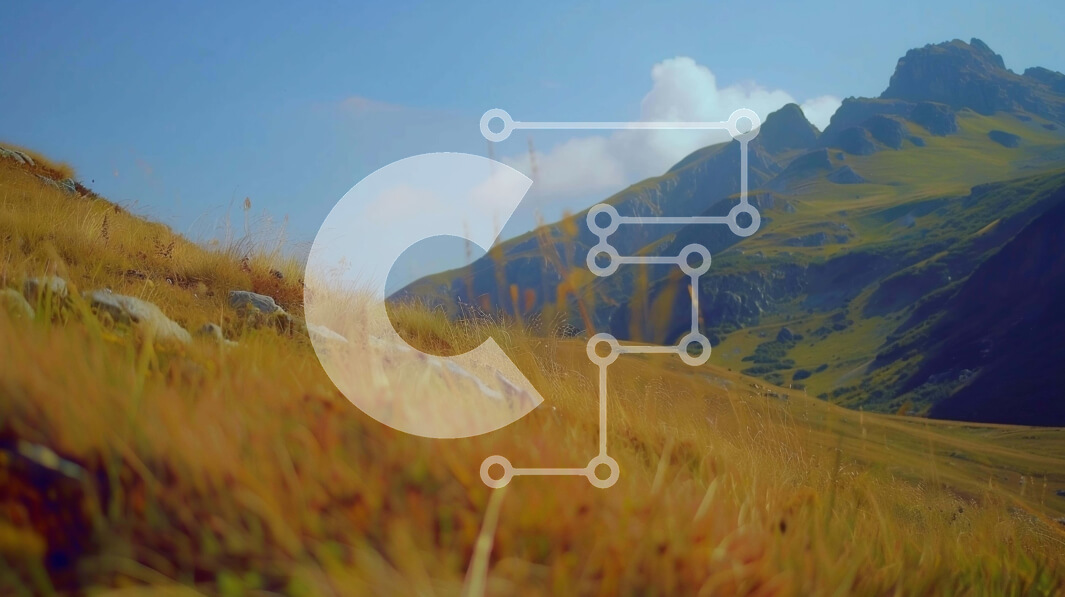 Intra Συλλεκτικό Ξύλινο Παζλ Plywood  4mm - Γραφική χλοώδης πλαγιά με βουνά και κίτρινα λουλούδια Σε Ξύλινο Κουτί - Διαστάσεις: 10x10 cm – 25 κομμάτια