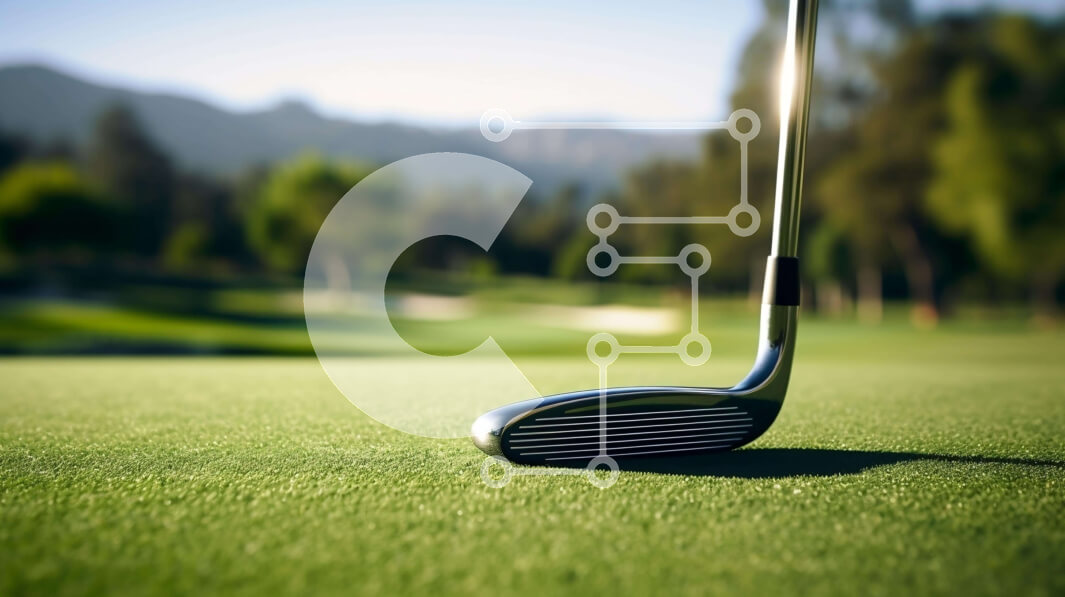 Intra Συλλεκτικό Ξύλινο Παζλ Plywood  4mm - Λέσχη γκολφ στο γρασίδι με δέντρα και βουνά Σε Ξύλινο Κουτί - Διαστάσεις Puzzle: 10x10 cm – 25 κομμάτια