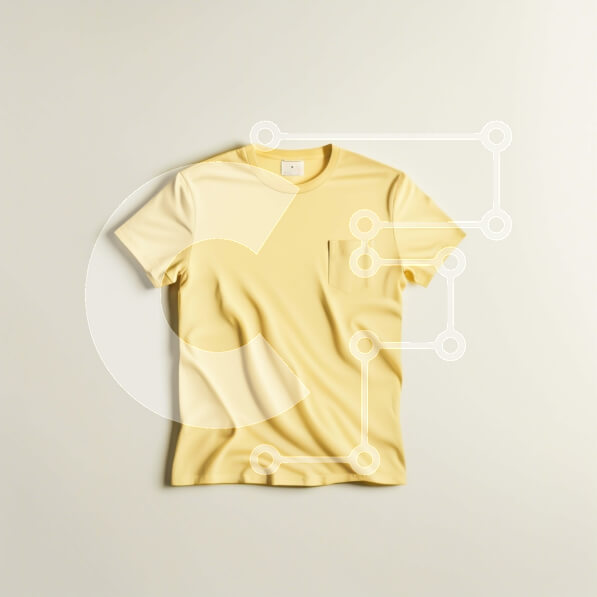 Σετ των 2 Intra Συλλεκτικό Ξύλινο Παζλ Plywood  4mm - Κομψό κίτρινο μπλουζάκι με τσέπη στο στήθος Σε Ξύλινο Κουτί - Διαστάσεις: 10x10 cm – 25 κομμάτια