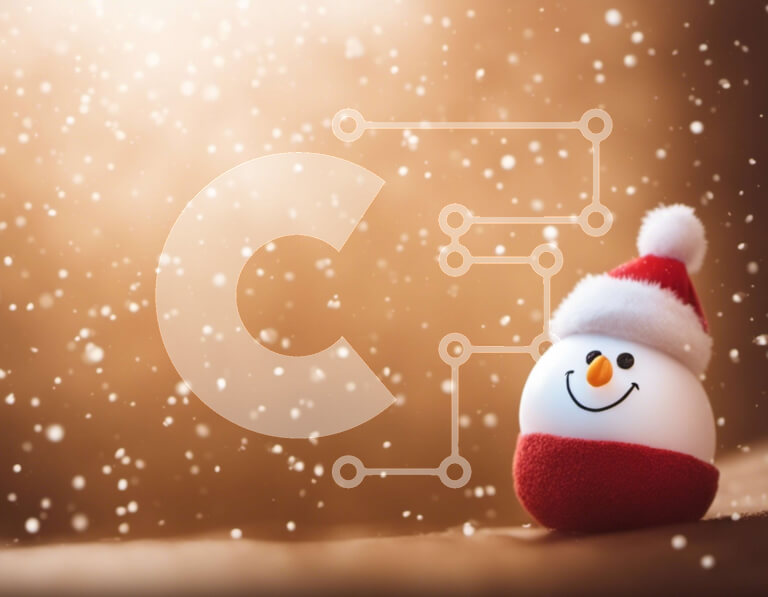 Intra Συλλεκτικό Ξύλινο Παζλ Plywood  4mm - Ειδώλιο χιονάνθρωπου σε αφηρημένο χειμερινό φόντο Σε Ξύλινο Κουτί - Διαστάσεις Puzzle: 10x10 cm – 25 κομμάτια