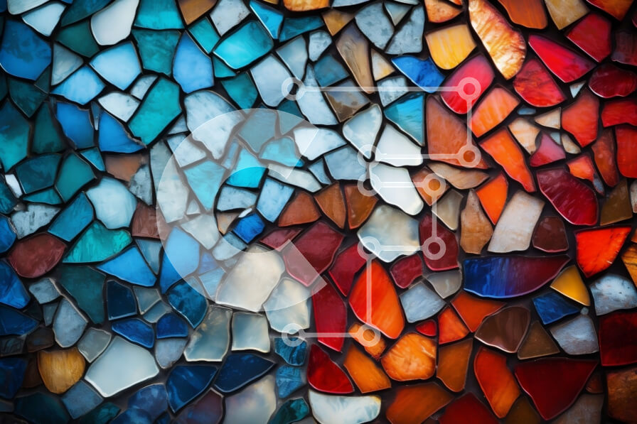 Intra Συλλεκτικό Ξύλινο Παζλ Plywood  4mm - Όμορφο κοντινό πλάνο ενός ξεπερασμένου βιτρό παραθύρου Σε Ξύλινο Κουτί - Διαστάσεις Puzzle: 10x10 cm – 25 κομμάτια