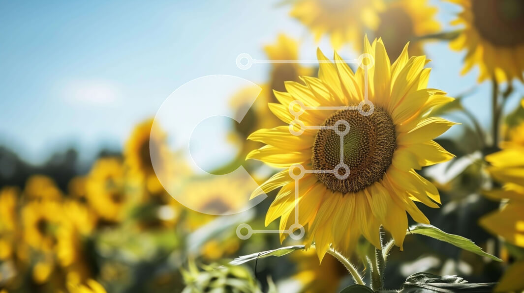 Intra Συλλεκτικό Ξύλινο Παζλ Plywood  4mm - Πεδίο ηλίανθου με έντονο φως του ήλιου Σε Ξύλινο Κουτί - Διαστάσεις: 10x10 cm – 25 κομμάτια