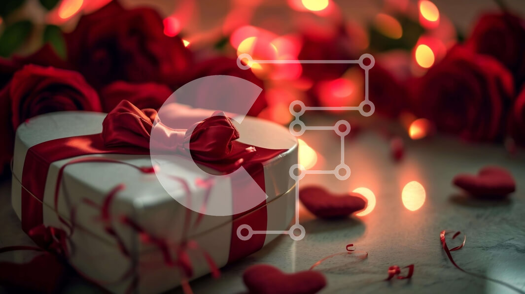 Intra Συλλεκτικό Ξύλινο Παζλ Plywood  4mm - Κουτί δώρου σε σχήμα καρδιάς με κόκκινα τριαντάφυλλα για την ημέρα του Αγίου Βαλεντίνου Σε Ξύλινο Κουτί - Διαστάσεις: 10x10 cm – 25 κομμάτια