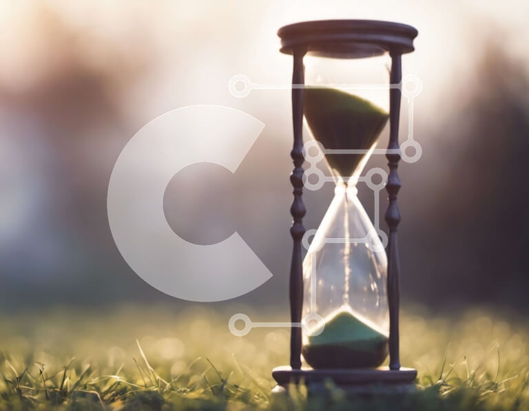 Intra Συλλεκτικό Ξύλινο Παζλ Plywood  4mm - Κλεψύδρα σε ένα χορταριασμένο χωράφι Σε Ξύλινο Κουτί - Διαστάσεις: 10x10 cm – 25 κομμάτια