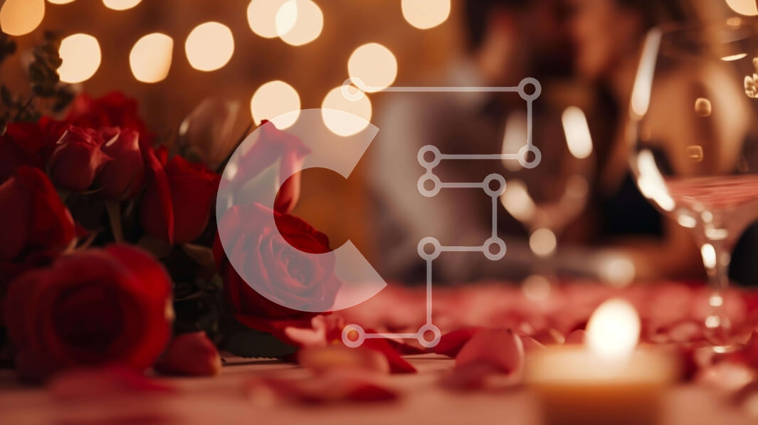 Intra Συλλεκτικό Ξύλινο Παζλ Plywood  4mm - Ζευγάρι που φιλιέται σε κομψά διακοσμημένη τραπεζαρία Σε Ξύλινο Κουτί - Διαστάσεις Puzzle: 10x10 cm – 25 κομμάτια