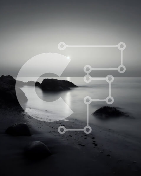 Σετ των 2 Intra Συλλεκτικό Ξύλινο Παζλ Plywood  4mm - Δραματική εικόνα μιας θυελλώδους νύχτας στην παραλία Σε Ξύλινο Κουτί - Διαστάσεις: 10x10 cm – 25 κομμάτια