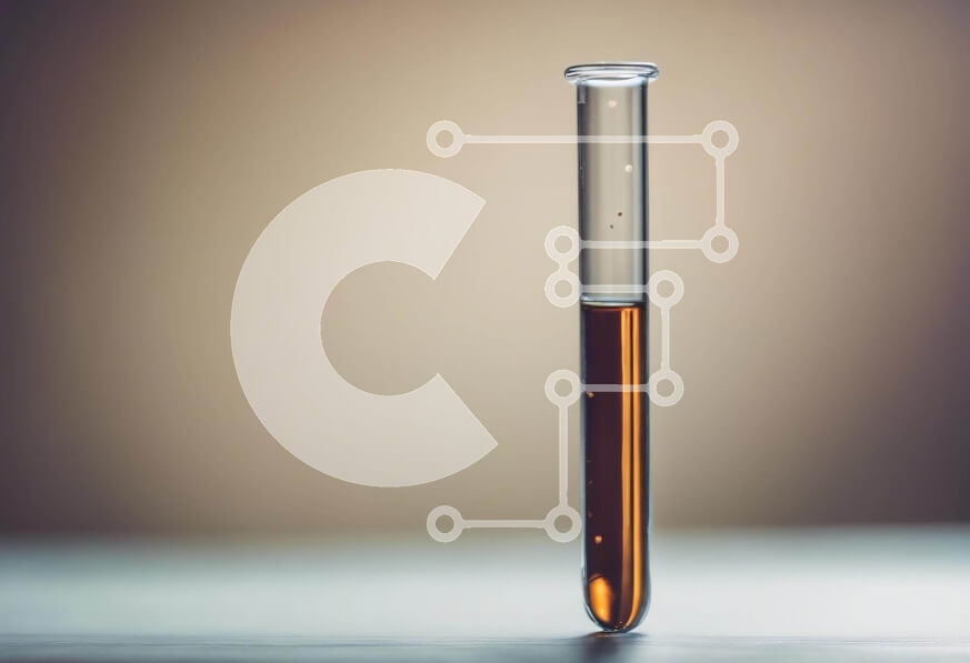 Intra Συλλεκτικό Ξύλινο Παζλ Plywood  4mm - Πορτοκαλί υγρό σε δοκιμαστικό σωλήνα για εργαστηριακή δοκιμή Σε Ξύλινο Κουτί - Διαστάσεις Puzzle: 10x10 cm – 25 κομμάτια