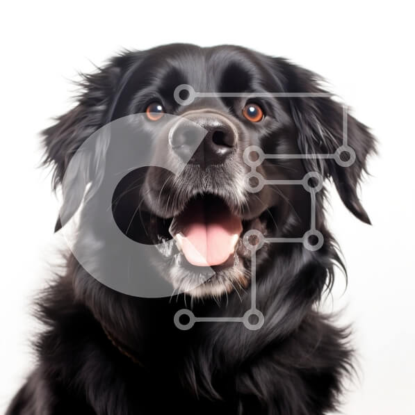 Intra Συλλεκτικό Ξύλινο Παζλ Plywood  4mm - Χαμογελαστός μαύρος σκύλος με κουνημένη ουρά Σε Ξύλινο Κουτί - Διαστάσεις: 10x10 cm – 25 κομμάτια