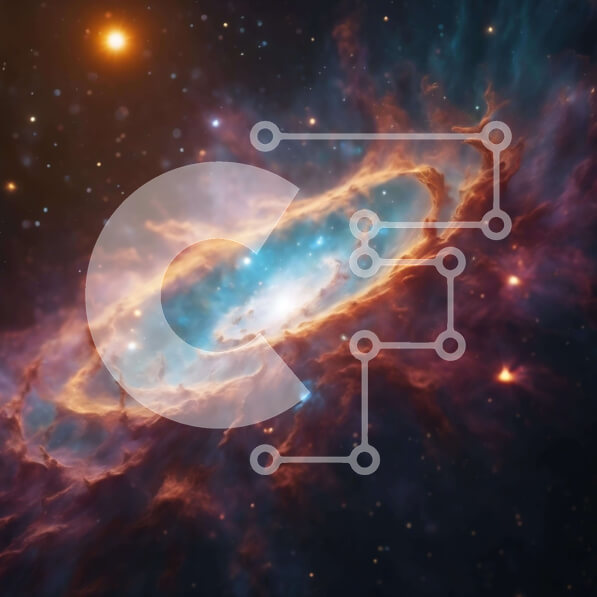 Intra Συλλεκτικό Ξύλινο Παζλ Plywood  4mm - Εκπληκτικό νεφέλωμα στο διάστημα με αστέρια και γαλαξίες Σε Ξύλινο Κουτί - Διαστάσεις Puzzle: 10x10 cm – 25 κομμάτια