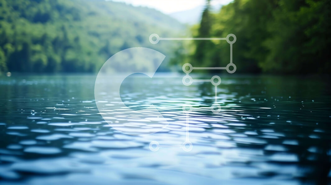 Intra Συλλεκτικό Ξύλινο Παζλ Plywood  4mm - Ήσυχη λίμνη με σταγονίδια νερού και δέντρα Σε Ξύλινο Κουτί - Διαστάσεις: 10x10 cm – 25 κομμάτια