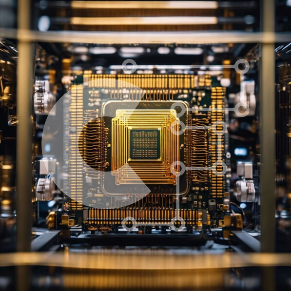 Intra Συλλεκτικό Ξύλινο Παζλ Plywood  4mm - Κοντινή εικόνα ενός επεξεργαστή υπολογιστή Σε Ξύλινο Κουτί - Διαστάσεις Puzzle: 10x10 cm – 25 κομμάτια