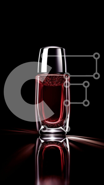 Intra Συλλεκτικό Ξύλινο Παζλ Plywood  4mm - Κομψό ποτήρι κόκκινο κρασί σε μαύρο φόντο Σε Ξύλινο Κουτί - Διαστάσεις: 10x10 cm – 25 κομμάτια