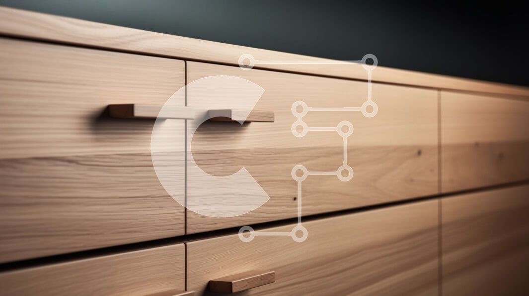 Intra Συλλεκτικό Ξύλινο Παζλ Plywood  4mm - Μοντέρνο Ξύλινο ντουλάπι με συρτάρια και πόρτες Σε Ξύλινο Κουτί - Διαστάσεις Puzzle: 10x10 cm – 25 κομμάτια