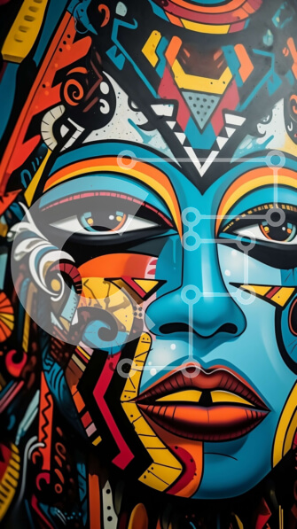 Intra Συλλεκτικό Ξύλινο Παζλ Plywood  4mm - Ζωντανό και εκφραστικό έργο τέχνης αφηρημένου προσώπου Σε Ξύλινο Κουτί - Διαστάσεις Puzzle: 10x10 cm – 25 κομμάτια