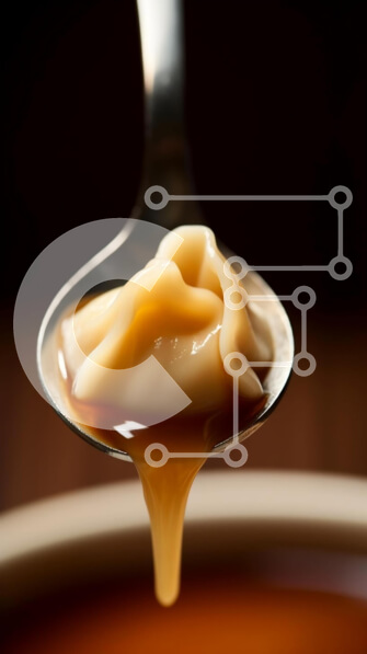 Intra Συλλεκτικό Ξύλινο Παζλ Plywood  4mm - Κουτάλι με σάλτσα ή σάλτσα Σε Ξύλινο Κουτί - Διαστάσεις: 10x10 cm – 25 κομμάτια