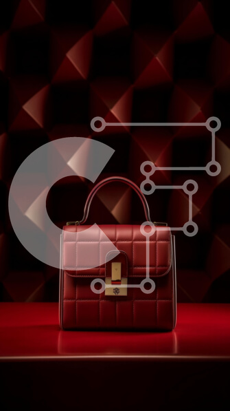 Intra Συλλεκτικό Ξύλινο Παζλ Plywood  4mm - Κομψή κόκκινη τσάντα με χρυσές πινελιές - ένα must-have για τους λάτρεις της μόδας Σε Ξύλινο Κουτί - Διαστάσεις Puzzle: 10x10 cm – 25 κομμάτια