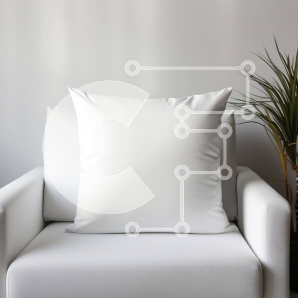 Intra Συλλεκτικό Ξύλινο Παζλ Plywood  4mm - Λευκό μαξιλάρι σε λευκή καρέκλα με παράθυρο με φυτό σε γλάστρα Σε Ξύλινο Κουτί - Διαστάσεις Puzzle: 10x10 cm – 25 κομμάτια