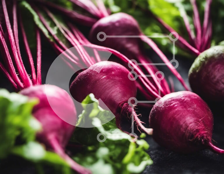 Σετ των 2 Intra Συλλεκτικό Ξύλινο Παζλ Plywood  4mm - Φρέσκα κόκκινα παντζάρια στοιβάζονται το ένα πάνω στο άλλο Σε Ξύλινο Κουτί - Διαστάσεις: 10x10 cm – 25 κομμάτια