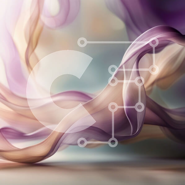 Intra Συλλεκτικό Ξύλινο Παζλ Plywood  4mm - Όμορφο μωβ και μπεζ αφηρημένο έργο τέχνης Σε Ξύλινο Κουτί - Διαστάσεις Puzzle: 10x10 cm – 25 κομμάτια