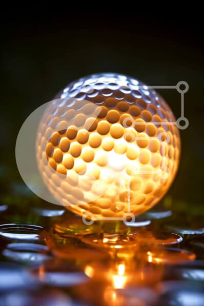 Intra Συλλεκτικό Ξύλινο Παζλ Plywood  4mm - Όμορφη εικόνα μιας μπάλας του γκολφ στο νερό Σε Ξύλινο Κουτί - Διαστάσεις Puzzle: 10x10 cm – 25 κομμάτια