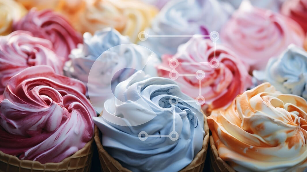 Σετ των 2 Intra Συλλεκτικό Ξύλινο Παζλ Plywood  4mm - Ομάδα πολύχρωμων κώνων παγωτού Σε Ξύλινο Κουτί - Διαστάσεις: 10x10 cm – 25 κομμάτια