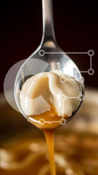 Intra Συλλεκτικό Ξύλινο Παζλ Plywood  4mm - Κουταλιά ζυμαρικά με καφέ σάλτσα Σε Ξύλινο Κουτί - Διαστάσεις: 10x10 cm – 25 κομμάτια