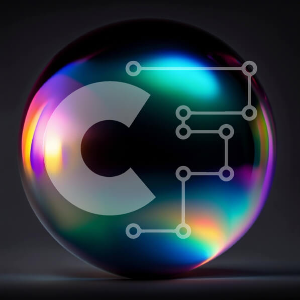 Intra Συλλεκτικό Ξύλινο Παζλ Plywood  4mm - Δονούμενη και αντανακλαστική πολύχρωμη μπάλα σε μια σκοτεινή επιφάνεια Σε Ξύλινο Κουτί - Διαστάσεις: 10x10 cm – 25 κομμάτια