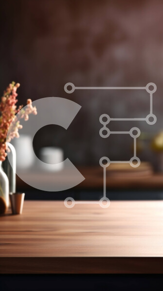 Intra Συλλεκτικό Ξύλινο Παζλ Plywood  4mm - Ξύλινο τραπέζι με βάζο με πολύχρωμα λουλούδια σε σκούρο καφέ φόντο Σε Ξύλινο Κουτί - Διαστάσεις Puzzle: 10x10 cm – 25 κομμάτια