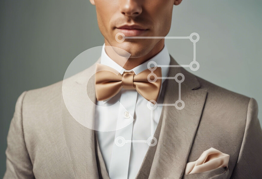 Intra Συλλεκτικό Ξύλινο Παζλ Plywood  4mm - Σοβαρός άντρας με μπεζ κοστούμι και μαύρισμα παπιγιόν Σε Ξύλινο Κουτί - Διαστάσεις Puzzle: 10x10 cm – 25 κομμάτια