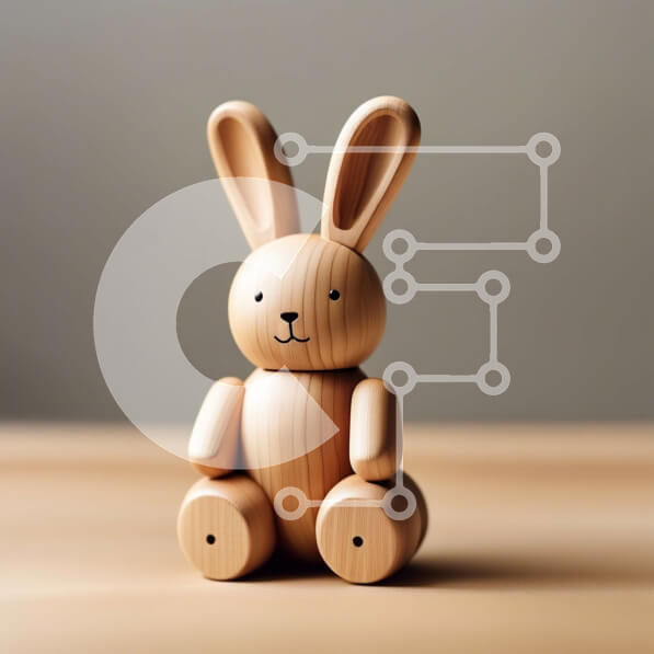 Intra Συλλεκτικό Ξύλινο Παζλ Plywood  4mm - Κλασικό ξύλινο παιχνίδι κουνελιού με λείο φινίρισμα Σε Ξύλινο Κουτί - Διαστάσεις: 10x10 cm – 25 κομμάτια