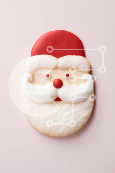 Intra Συλλεκτικό Ξύλινο Παζλ Plywood  4mm - Στολίδι με μπισκότο προσώπου Άγιου Βασίλη Σε Ξύλινο Κουτί - Διαστάσεις: 10x10 cm – 25 κομμάτια