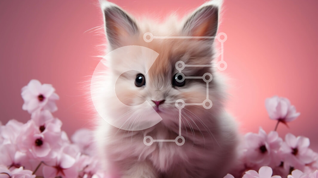 Intra Συλλεκτικό Ξύλινο Παζλ Plywood  4mm - Χαριτωμένο κουνέλι που κάθεται στο πεδίο των ροζ λουλουδιών Σε Ξύλινο Κουτί - Διαστάσεις: 10x10 cm – 25 κομμάτια