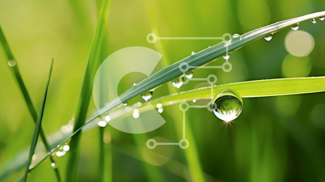 Intra Συλλεκτικό Ξύλινο Παζλ Plywood  4mm - Δροσοστάλες στο Blades of Grass Σε Ξύλινο Κουτί - Διαστάσεις: 10x10 cm – 25 κομμάτια