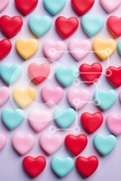 Intra Συλλεκτικό Ξύλινο Παζλ Plywood  4mm - Πολύχρωμες καραμέλες σε σχήμα καρδιάς για την ημέρα του Αγίου Βαλεντίνου ή για ειδικές περιστάσεις Σε Ξύλινο Κουτί - Διαστάσεις Puzzle: 10x10 cm – 25 κομμάτια