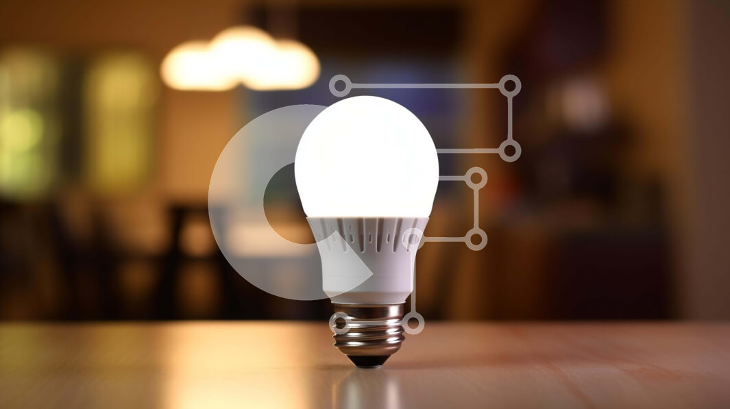 Intra Συλλεκτικό Ξύλινο Παζλ Plywood  4mm - Ενιαία λάμπα σε φόντο ξύλινο τραπέζι Σε Ξύλινο Κουτί - Διαστάσεις: 10x10 cm – 25 κομμάτια