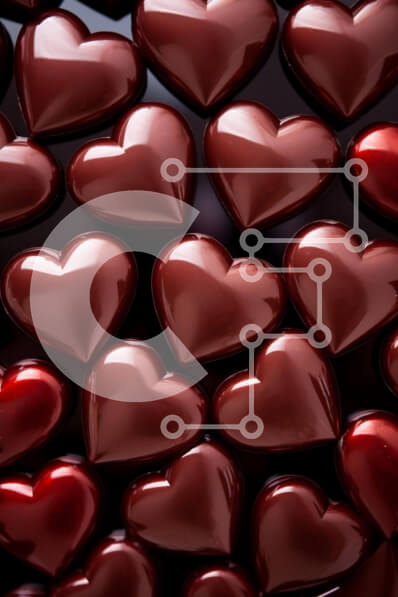 Σετ των 2 Intra Συλλεκτικό Ξύλινο Παζλ Plywood  4mm - Ποικιλία σοκολατένιων καρδιών για την ημέρα του Αγίου Βαλεντίνου και ειδικές περιστάσεις Σε Ξύλινο Κουτί - Διαστάσεις: 10x10 cm – 25 κομμάτια