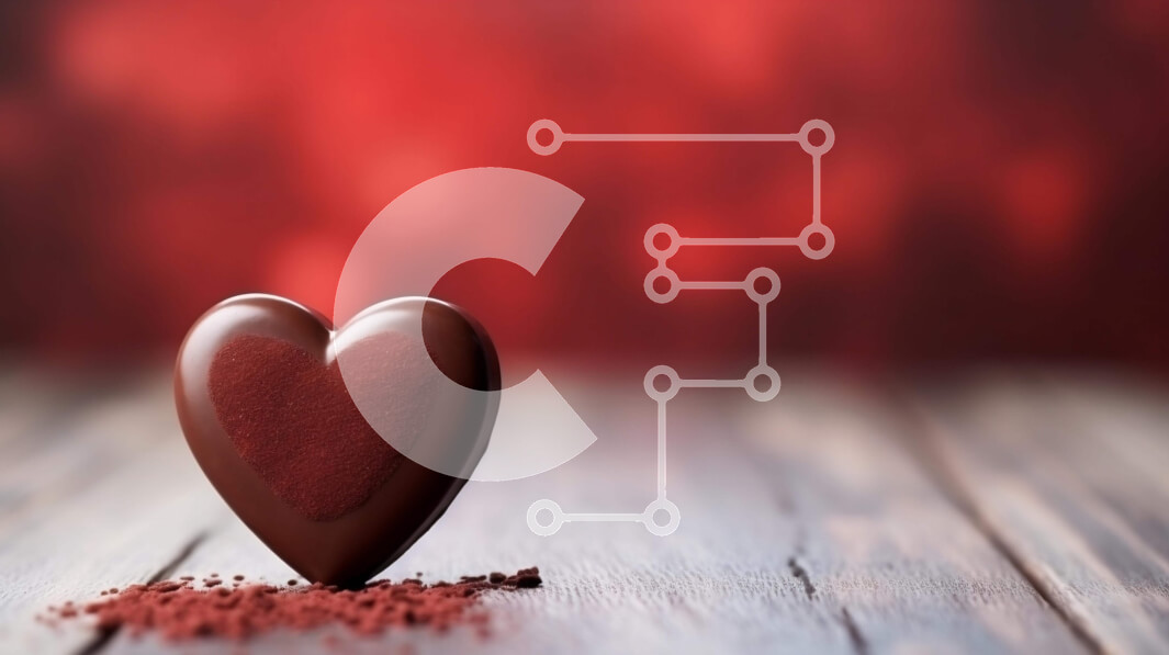 Intra Συλλεκτικό Ξύλινο Παζλ Plywood  4mm - Μπάρα σοκολάτας σε σχήμα καρδιάς σε ξύλινο φόντο για την ημέρα του Αγίου Βαλεντίνου Σε Ξύλινο Κουτί - Διαστάσεις: 10x10 cm – 25 κομμάτια