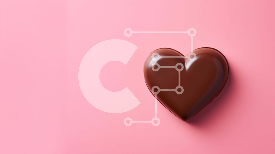 Intra Συλλεκτικό Ξύλινο Παζλ Plywood  4mm - Σοκολάτα σε σχήμα καρδιάς σε ροζ φόντο Σε Ξύλινο Κουτί - Διαστάσεις Puzzle: 10x10 cm – 25 κομμάτια