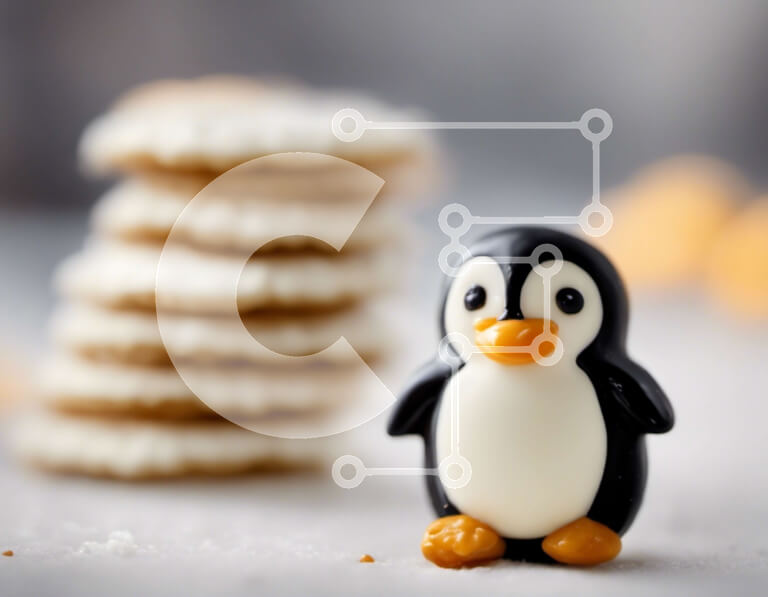 Intra Συλλεκτικό Ξύλινο Παζλ Plywood  4mm - Παιχνίδι πιγκουίνος με μπισκότα Σε Ξύλινο Κουτί - Διαστάσεις: 10x10 cm – 25 κομμάτια