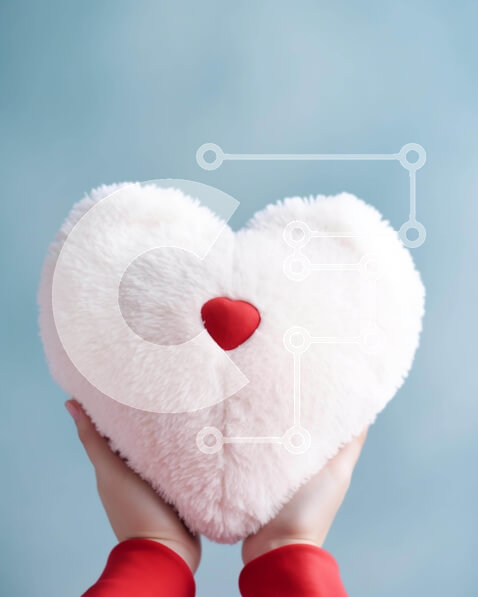 Intra Συλλεκτικό Ξύλινο Παζλ Plywood  4mm - Ζευγάρι που κρατά λούτρινο ζώο σε σχήμα καρδιάς για την ημέρα του Αγίου Βαλεντίνου Σε Ξύλινο Κουτί - Διαστάσεις Puzzle: 10x10 cm – 25 κομμάτια