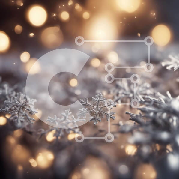 Intra Συλλεκτικό Ξύλινο Παζλ Plywood  4mm - Κοντινό πλάνο νιφάδων χιονιού σε διάφορα σχήματα και μεγέθη Σε Ξύλινο Κουτί - Διαστάσεις Puzzle: 10x10 cm – 25 κομμάτια